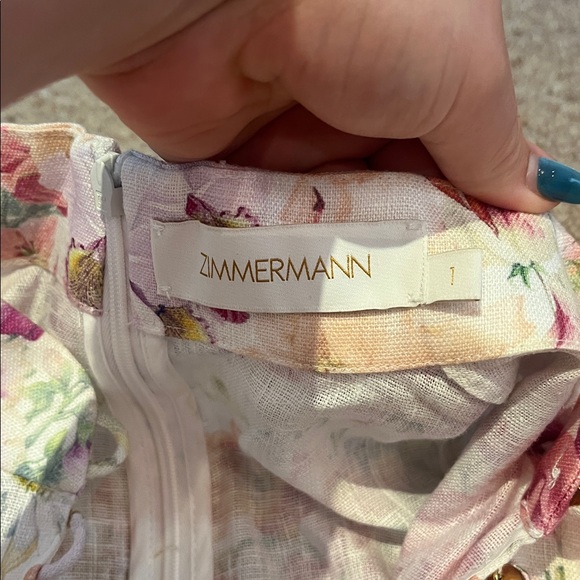 Zimmermann Natura Buttoned Mini Dress – Kaleidoscope Garden Floral – AU 1 / US 6 - Picture 6 of 9